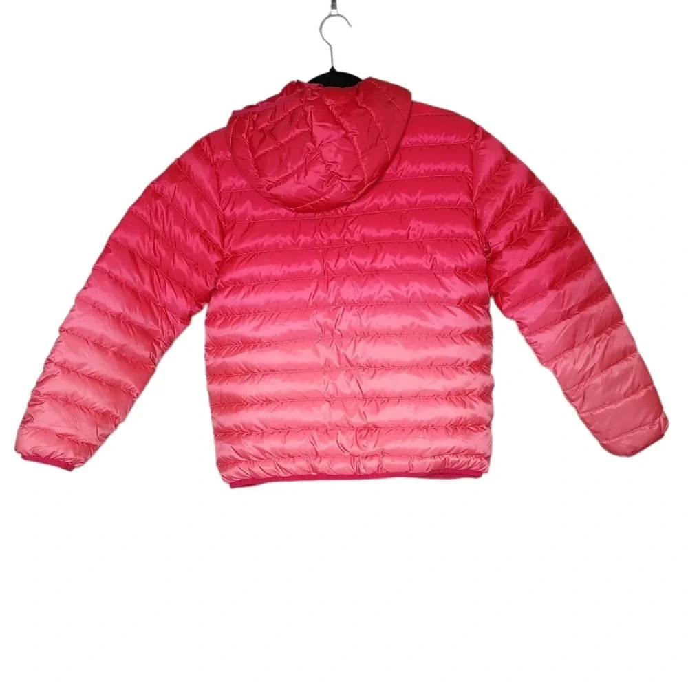 Eddie Bauer reversible down‎ coat.  Pink ombre.